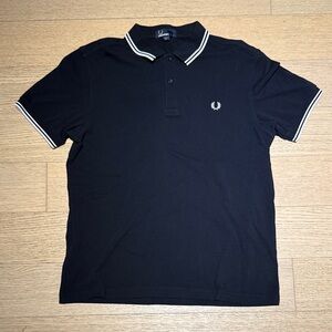 Fred Perry Black Polo with White Trim